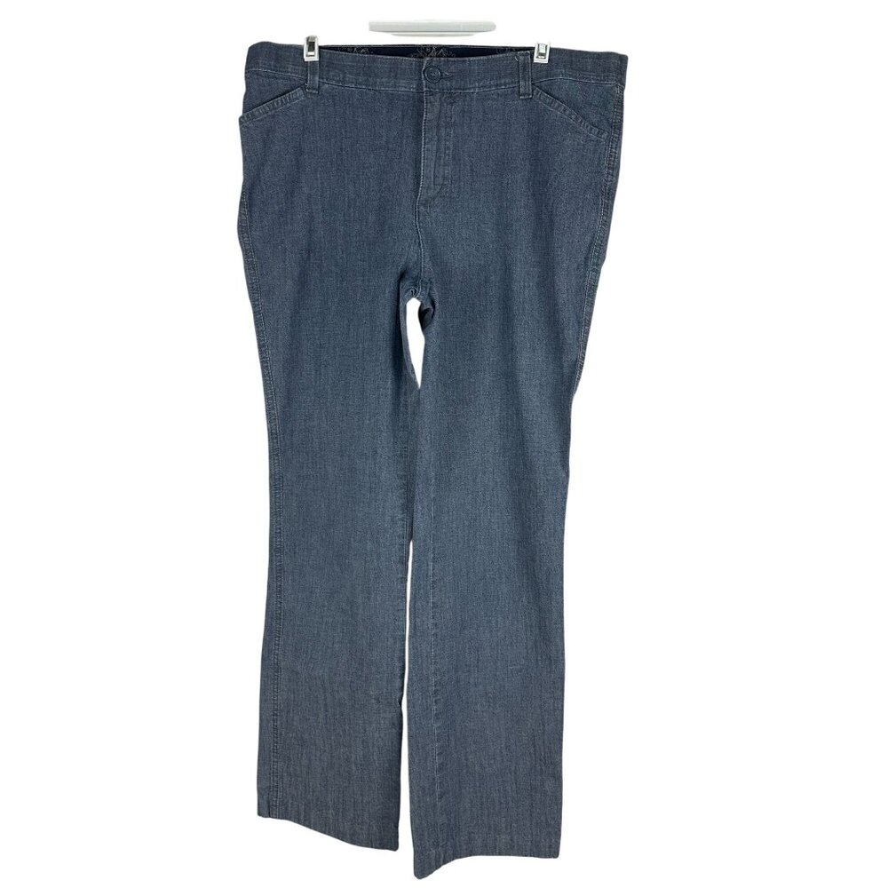 Riders By Lee Womens Straight Leg Jeans Size 14 Mid-Rise Blue Denim